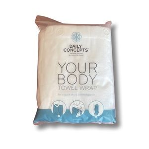 NWT Body Towel Wrap by Daily Concepts in White